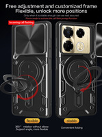 GSCASE Étui antichoc TPU + PC pour téléphone portable pour Infinix Note 50 Pro + 5G/Note 50 Pro 4G Support magnétique rotatif
