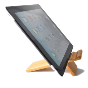 Creative 2-in-1 Bamboo Desktop <b>Stand</b> for Tablets and Phones - Simple, Modern, and Customizable - Product Image 2