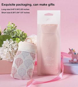 Bolsa de Agua Caliente con Funda, Calentador de Manos de Silicona Apto para Microondas y Bolsa de Hielo, Nuevo Regalo de Silicona para Navidad - Product Image 3