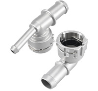 Corps de vanne en T à 3 voies en aluminium moulé sous pression, connecteur de tuyau à double raccord cannelé, boîtier de collecteur de pipeline de fluides