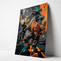 Impressions d'art personnalisées, vernis 3D, impression UV en relief, impression multi-couches, illustration texturée anime, effet tactile, articles de collection