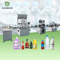 Chaîne de remplissage et de bouchage automatique pour bouteilles en verre de shampoing, d'huile de cuisson et de jus, avec étiqueteuse