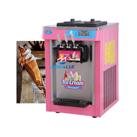 Machine à crème glacée molle commerciale à haute production Machines à crème glacée molle à 3 saveurs avec pompe à air