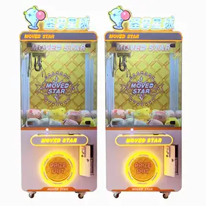 Preiswerte Plastik-Metall-Krauenmaschine Indoor-Spaß Münzbetriebener Arcade-Puppe Plüschtiel individuelle Klauenmaschine