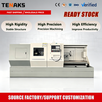 Torno CNC Horizontal Económico CK6163 de Alta Resistencia, Sistema de Control GSK, Husillo Único, 2 Ejes, Bancada Plana para Metal