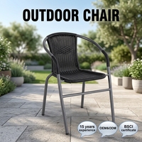 Chaise de jardin moderne en métal pour l'extérieur - Meubles d'extérieur légers, portables et durables