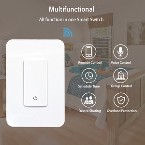 Tuya Wifi kiểm soát thông minh EU chúng tôi 1 2 3 4 gang ánh sáng tường chuyển đổi cảm ứng chuyển đổi làm việc với Alexa và Google nhà - Product Image 2
