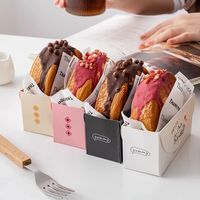 Boîte à sandwich personnalisée imprimée, emballage alimentaire jetable à emporter, boîte à pain grillé, emballage pour petit-déjeuner et œufs