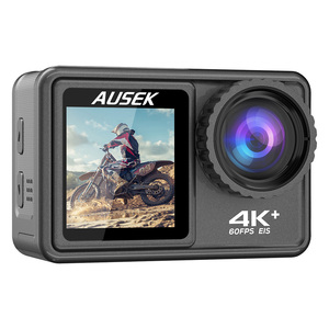 Impermeable táctil doble pantalla Wifi Full Hd 5K 30fps Selfie Video deporte acción Cámara casco motocicleta deporte Vlog Ausek Pro - Product Image 5