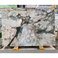 Dalle de marbre rose moderne, pierre naturelle de luxe pour mur de fond, plateau de table, meuble-lavabo de salle de bain
