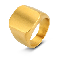 Fabrik direkt produzieren Rohlinge Neueste vergoldete Fingerring Designs Mode Siegel Silber Edelstahl Herren ring