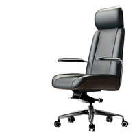 Fauteuil de bureau de direction de luxe en gros, en cuir synthétique, ergonomique, en maille, moderne, pivotant, réglable en hauteur, base chromée 3D
