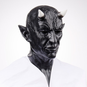 Máscara de Demonio Realista de Látex con Cuernos, Casco Completo de Diablo Belial para Halloween, Cosplay y Fiestas - Product Image 4