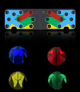 상체 운동 피트니스 장비 운동용 플라스틱 플레이트 브래킷이있는 다기능 접이식 푸시 업 보드 - Product Image 5