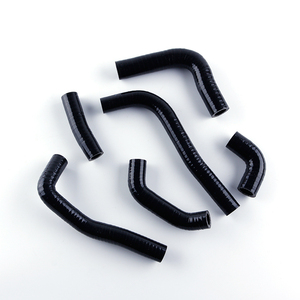 Tuyau en silicone noir adapté à Honda Motor <span class=keywords><strong>Cross</strong></span> CRF450R <span class=keywords><strong>CRF</strong></span> <span class=keywords><strong>450</strong></span> R 2002-2004, kit de tuyau de radiateur en silicone - Product Image 1