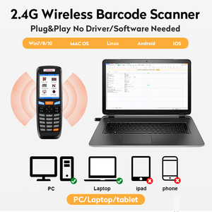 JR RF6000-1D không dây mã vạch thu thập dữ liệu <span class=keywords><strong>PDA</strong></span> thu thập dữ liệu 2.4G dài khoảng cách truyền tải hàng tồn kho máy quét - Product Image 2