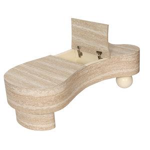 Modern Durable Irregular Coffee <b>Table</b> with Flip Top and Hidden Storage Compartment Living Room Furniture by OE HOME - Product Image 6