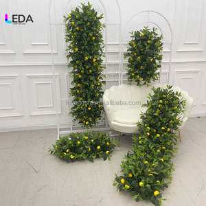 Nuevo Arreglo Floral LEDA con Hojas de Limón Artificiales, Decoración para Bodas, Camino de Mesa con Frutas Verdes y Amarillas para Eventos y Fiestas - Product Image 6