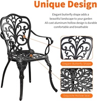 Ensemble de Table et chaises de Patio en fonte d'aluminium