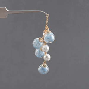 18K vergoldet M1081 Glas Beads pearls feathers Nickel-Free REACH Pass Schmuck Herstellung DIY Anhänger Ohrring <span class=keywords><strong>2</strong></span> teile/los - Product Image 6