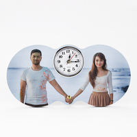 Cadeau commémoratif, horloge vierge à sublimation, bricolage, panneau photo personnalisé en MDF, décoration de bureau à domicile, cadeau personnalisé