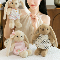 Peluches de lapin mignonnes de 30 cm avec vêtements pour enfants, adorable lapin en peluche en robe de nuit, poupée en peluche pour la décoration de la maison