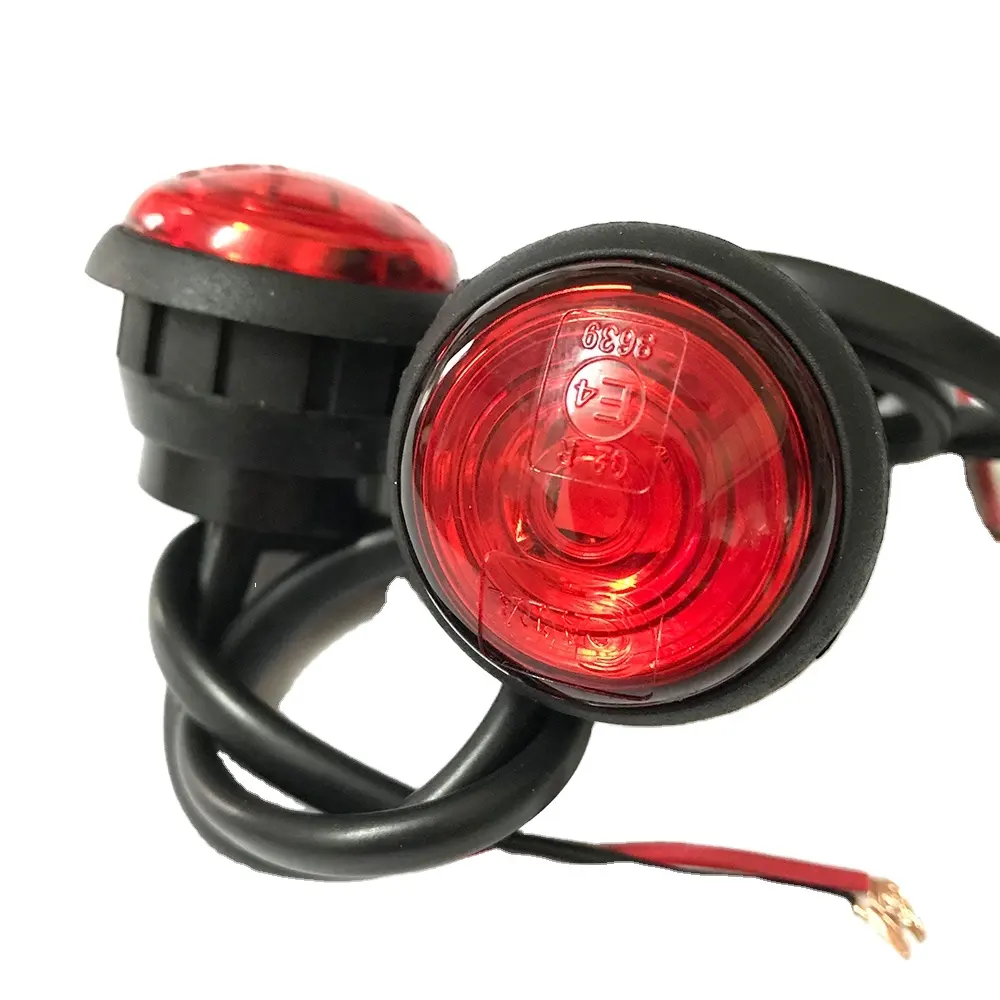 Gratis Pengiriman Emark ECE Disetujui 30 Mm 1.18 Inch Truk Belakang Posisi Lampu Merah Lensa dengan Grommet AL30-RPL + G