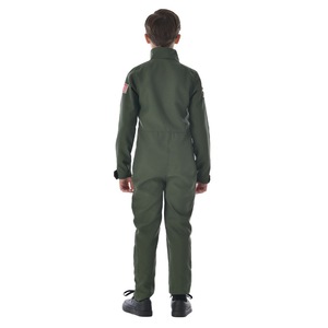 Costume de pilote pour enfants, combinaison de vol en polyester vert pour garçons, performance de danse, printemps 2022 - Product Image 5