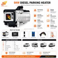 Nouveau Chauffage de stationnement diesel 5KW de haute qualité 12V 24V, Chauffe-eau liquide pour Tracteur, Bus, Camping-car, Voiture