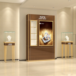 Cửa hàng đồ trang sức truy cập trang sức hiển thị trường hợp miễn phí đứng Tempered Glass trang sức hiển thị Showcase với LED ánh sáng - Product Image 2