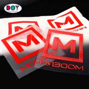 Apparel Accessories Maker Custom Printing Embossed 3D Silicone Logo Heat Transfer Stickers Labels for Clothing