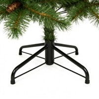 Sapin de Noël artificiel de 180 cm avec cônes de pin, PVC de qualité supérieure, aiguilles mélangées, 6 pieds, vert, pour décoration intérieure de Noël