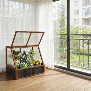 Invernadero de Madera para Cultivo en Frío, Fácil de Montar, Estante Elevado de Madera Maciza para Plantas y Flores, Protección para el Hogar y el Jardín - Product Image 3