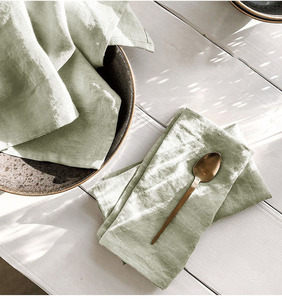 12,5x17 Zoll rustikale Hotel küche Abendessen Stoff Servietten Hochzeits feier Wieder verwendbare stone washed Pure Tisch Flachs Leinen Stoff Servietten - Product Image 6