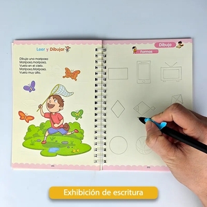 Lo spagnolo ha affondato il libro magico per bambini che scrivono a mano libri pratici educativi quaderni magici per bambini - Product Image 5