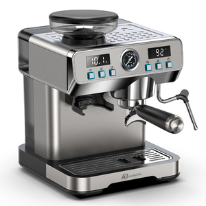 Máy pha cà phê <span class=keywords><strong>Espresso</strong></span> bằng thép không gỉ của Ý có máy xay, áp suất 20Bar, tạo bọt sữa dùng cho gia đình - Product Image 4