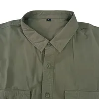कस्टम पुरुषों ठोस कपास टवील सैन्य सामरिक शर्ट लंबी आस्तीन बटन नीचे आउटडोर पर्वतारोहण मत्स्य पालन शर्ट आकस्मिक काम शर्ट