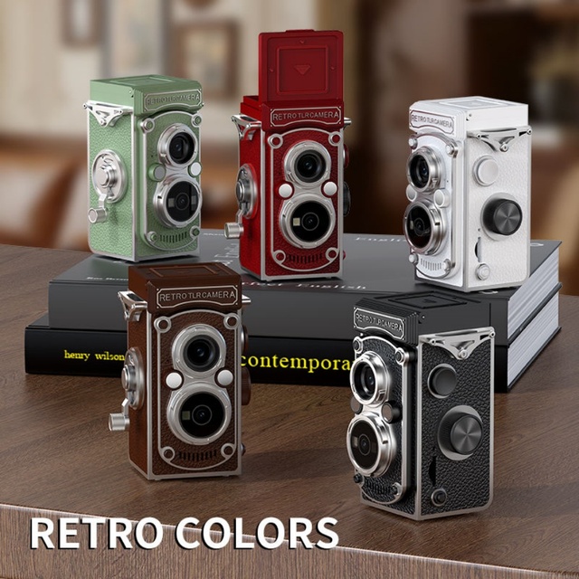 Retro CCD Twin-lens Reflex Digital Camera, High-resolution, Vintage Student Gift, Travel Accessory, Small Portable Camera Charm.