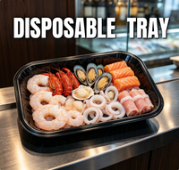 Barquette en PET thermoformé pour viande crue, conforme aux normes FDA, de qualité alimentaire, robuste, pour sushis, emballage réfrigéré, directement de l'usine