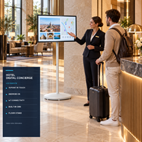 Afficheur numérique intelligent sans fil USB LCD 32 pouces, écran mobile extérieur, Android 13, écran tactile rotatif 10 points, 1920x1080, IP20