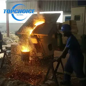 Auto Tilting Iron Melting Furnace Industrial Electric Furnaces 100kg 200kg 250Kg Induction Furnace