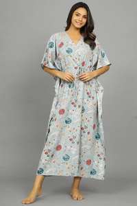 Caftán de Algodón Indio: Vestido Ligero Hecho a Mano para la Playa - Product Image 4