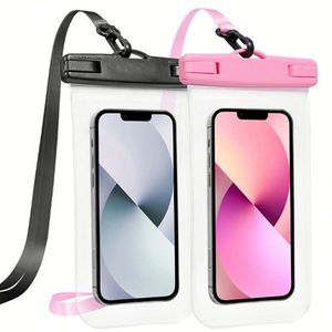 Bolsas universales para teléfono con pantalla táctil para natación, funda impermeable para teléfono con cordón ajustable, funda transparente impermeable para teléfono - Product Image 1