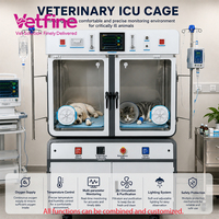 Cabina de Monitoreo Veterinario Eléctrica de Acero con Funciones Completas para Animales, Jaula de Oxígeno para Uso Médico con Certificación CE