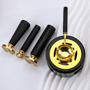 Kit d'outils pour sceau de cire avec tampon en cuivre et cuillère, fournitures artisanales classiques pour la cérémonie du sceau de cire - Product Image 1