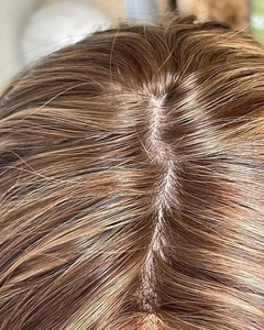 Peluca de Cabello Humano Ondulado Marrón con Reflejos Rubios al por Mayor, Cutícula Alineada, Cabello Virgen Brasileño 100% Humano, Peluca de Encaje - Product Image 5
