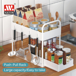 <span class=keywords><strong>Scaffali</strong></span> di plastica per il bagno e la <span class=keywords><strong>cucina</strong></span> per la casa sotto il lavandino Organizer mensola scaffale armadio cassetto 2 livelli sotto gli organizzatori del lavandino - Product Image 2