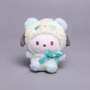 12cm Sanrio dibujos animados peluche Kawali Kuromi Hello Kitty My Melody Cinnamoroll suave muñeco de peluche colgante juguetes niña niños regalo de Navidad