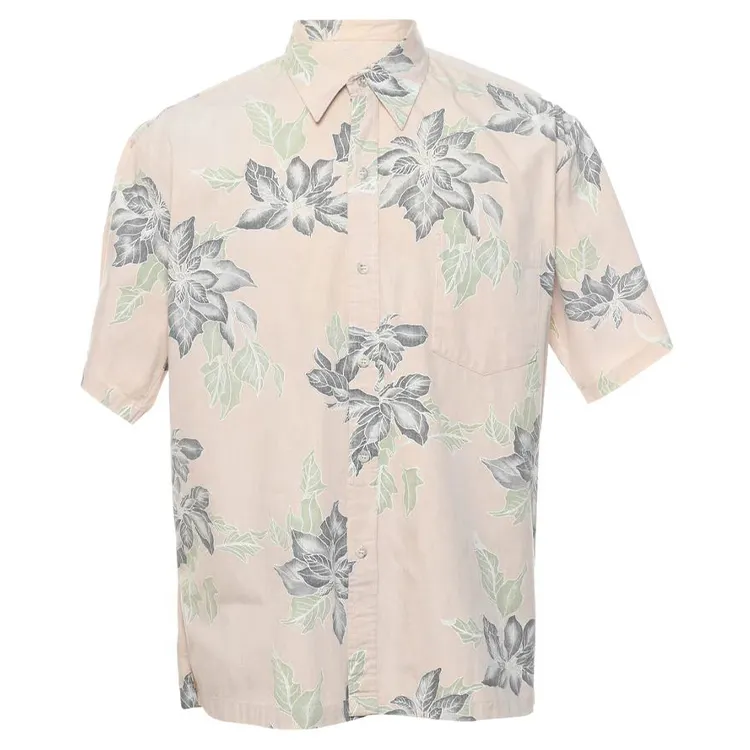 Оптовая продажа, новейшие дизайнерские хлопковые пуговицы, Цветочные Летние Гавайские рубашки для мужчин