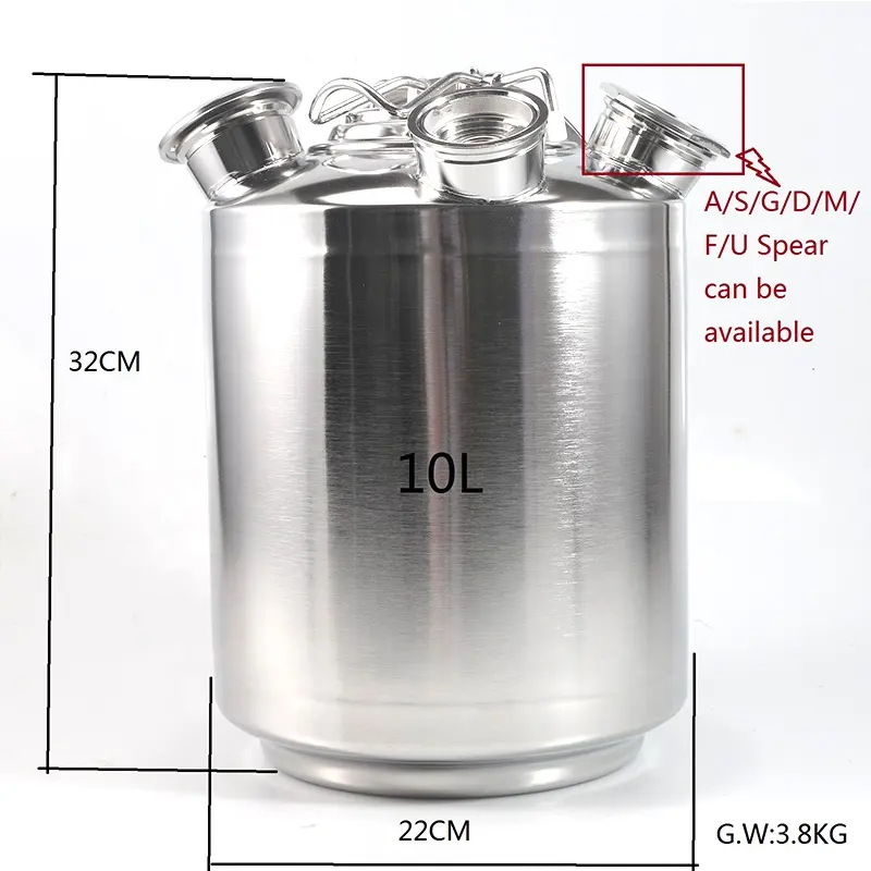 10L 15L 19L di <span class=keywords><strong>birra</strong></span> in acciaio inox pulizia keg